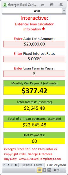 The best part about ambank car loan is that you can instantly renew your road tax and insurance or takaful at selected ambank or ambank islamic on the spot branches. Georges Excel Car Loan Calculator v2.0 | Car payment ...