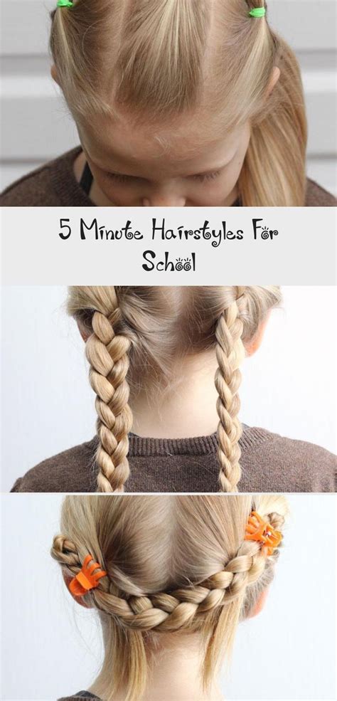 Sure your short hair may. 5 Minute Hairstyles For School - Hair & Styles in 2020 ...