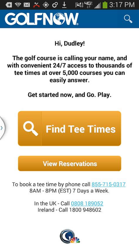 Time tracking anywhere you are. GolfNow - GPS Rangefinder - Android Apps on Google Play