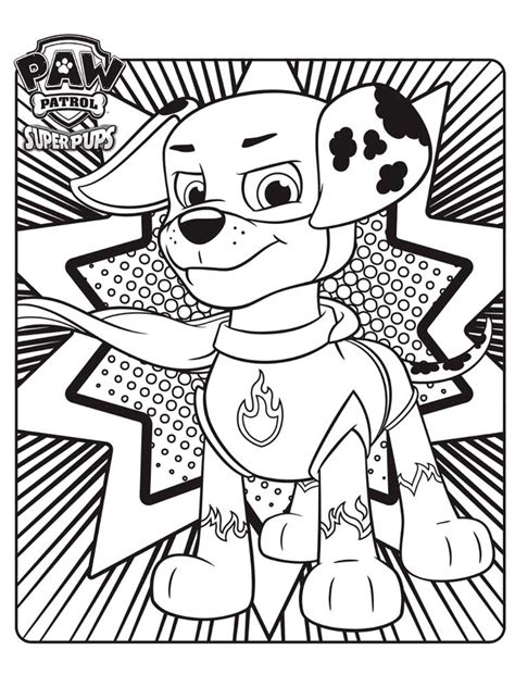 Zuma with scuba gear backpack. Free Paw Patrol Mighty Pups coloring pages. Download and ...