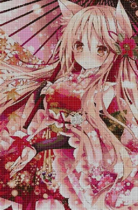 User otakugirl also shared this cross stitch chart of an anime character, but i'm not sure which one (she didn't say). Anime+Flower+Girl+cross+stitch+pattern+in+pdf+DMC (With ...