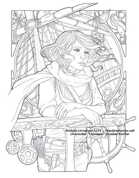 Sexy coloring book for adults: Taliessen -Lineart (With images) | Coloring pages ...