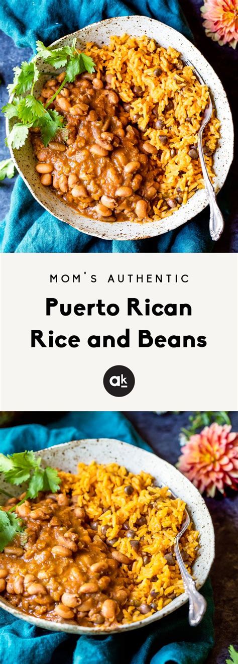 Flavorful puerto rican rice and beans simmered in a sauce of sofrito and tomato along with potatoes and olives. Mom's Authentic Puerto Rican Rice and Beans | Recipe ...