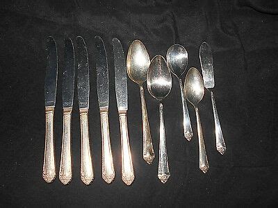 Auction is for 50 pieces of rogers overlaid silverplate flatware. 10pc. STARLIGHT Rogers & Bro Reinforced Plate Silverplate ...