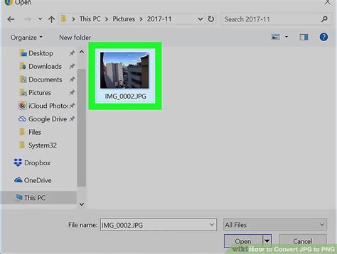 In the next window, click on save as from the menu on the left. 3 Ways to Convert JPG to PNG - wikiHow