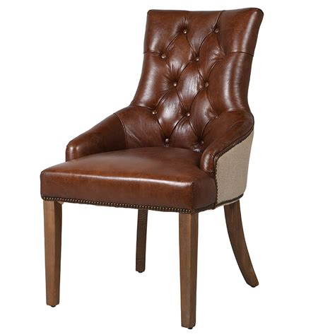 Elevate your dining space with our collection of dining chairs, benches, and bar stools in a range of styles. Buttoned Tan Leather Dining Chair Furniture - La Maison ...