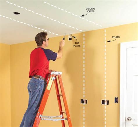 He created 2 holes in the ceiling and 2 in the wall to run the wire through. Install Ceiling Light Without Wiring