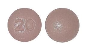 Lupin 20 (lisinopril 20 mg) pill with imprint lupin 20 is pink, round and has been identified as lisinopril 20 mg. 20 Pink and Round Pill Images - Pill Identifier - Drugs.com