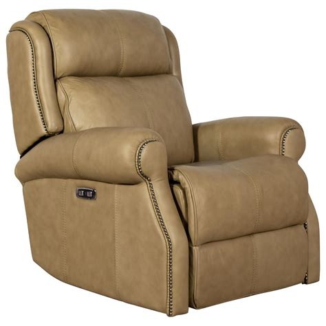 Shopping at nebraska furniture mart? Bernhardt Mcgwire Leather Power Motion Recliner in Light ...