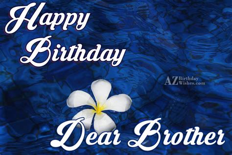 Wish u a very happy birthday my dear brother. Happy Birthday dear Brother