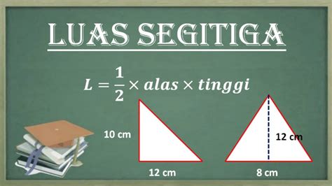 Ganti nilai asas dan tinggi dalam formula. Cara menentukan luas segitiga. Soal dan pembahasan - YouTube