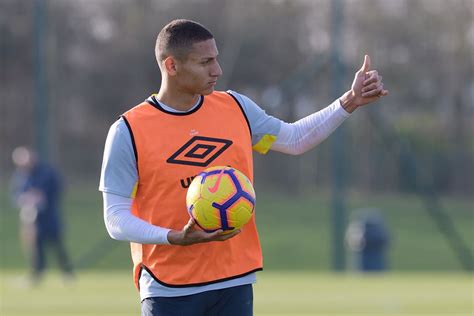 Marco silva with richarlison during his time as everton manager. Marco Silva needs Everton attacker Richarlison to ...