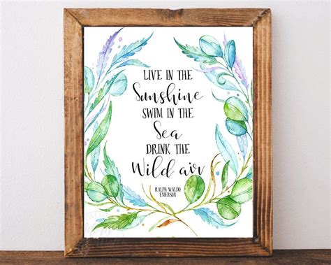 Sunshine quotes and sayings to honor the new day 1. Ralph Waldo Emerson, Emerson quote, Live in the sunshine ...