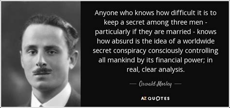 Here you can find the most popular and greatest quotes by oswald mosley. Oswald Mosley quote: Anyone who knows how difficult it is ...