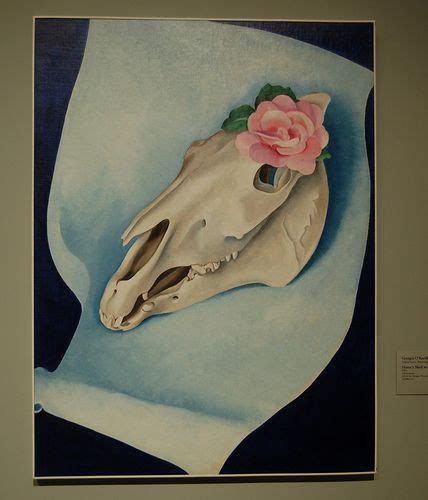 Georgia o'keeffe museum santa fe, united states. Georgia O'keefe 'Horse's Skull with Pink Rose' | Georgia ...