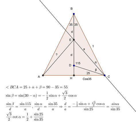 The other two sides of the triangle below are several practice problems involving the pythagorean theorem, you can also get more detailed lesson on how to use the pythagorean theorem here. euclidean geometry - ABC is a triangle, D is a point in the triangle. E is the midpoint of BD ...