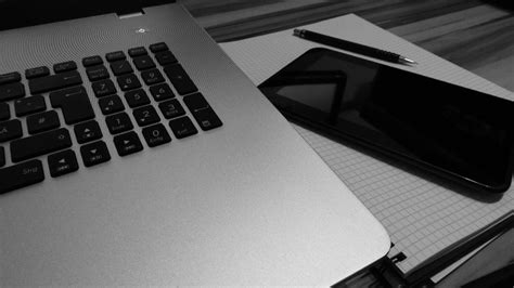 Free Images : laptop, work, black and white, technology ...