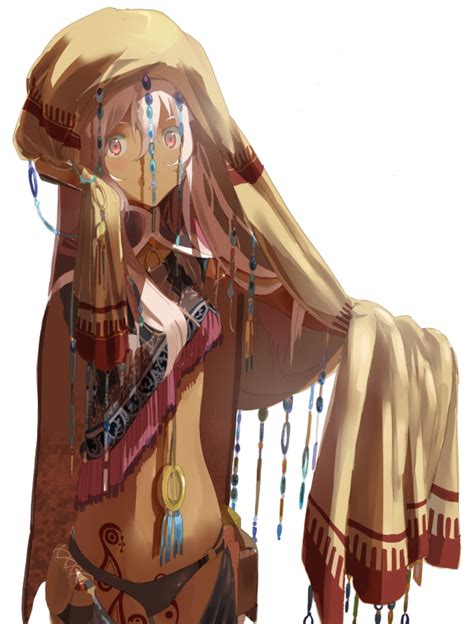Skin that is darker in tone than the usual caucasian/east asian skintone. Image - 119709-dark-skin-anime-girl-with-white-hair.jpg ...