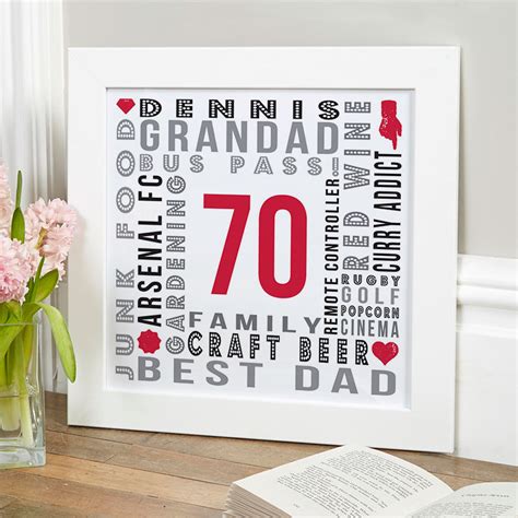 So, if christmas is in a few days. 70th Birthday Gifts & Present Ideas For Men | Chatterbox Walls