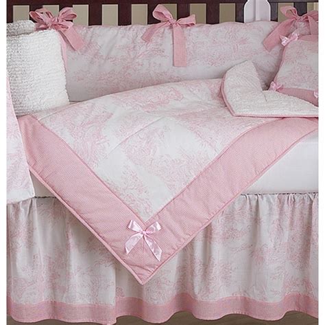 This pattern originated in france and has been around for centuries, but continues to flourish to this day. Pink Toile Crib Bedding Collection