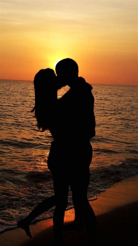 Kissing Couple | Sunset, Couples, Kissing couples