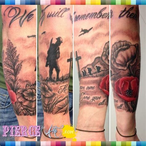 They are some military theme tattoo designs which are tremendously widespread. Rememberance tattoo done by Stu at Pierce Of Art 01773 ...