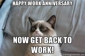 50 happy work anniversary memes ranked in order of popularity and relevancy. Happy Work Anniversary Grumpy Cat | Grumpy cat quotes, Grumpy cat meme, Grumpy cat humor