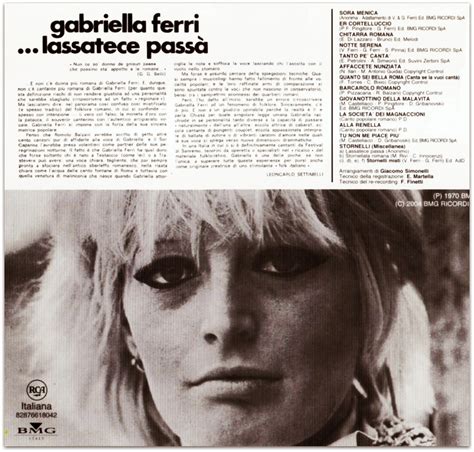 Gabriella ferri lyrics with translations: .: Gabriella Ferri - ....Lassatece Passà (12-1970)