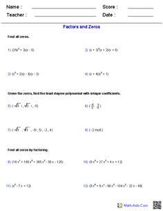 These factors worksheets are a great resource for children in kindergarten, 1st grade, 2nd grade, 3rd grade. 445 Best Math-Aids.Com images | School, Mathematics ...