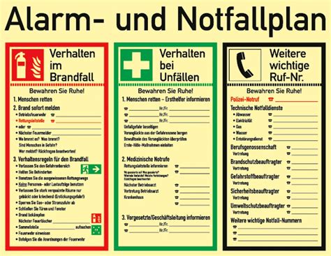 Free printable february 2019 calendar template word. Schild "Alarm- und Notfallplan" günstig kaufen | Schäfer Shop