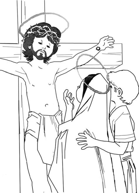 Dibujos de la santa muerte para colorear. Dibujos de Jesucristo cargando la cruz para pintar, Crucifixión y Ascenso de Cristo | Colorear ...