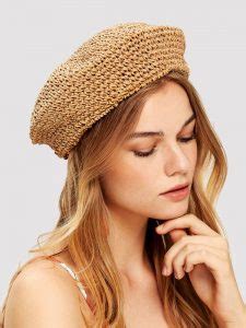 The beanie style hat has a thick slightly stretchy ribbed brim. VARIOUS TYPES CROCHET BERET - fashionarrow.com