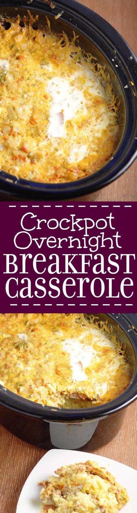 Overnight crockpot breakfast casserole is a classic breakfast casserole that's easy to make with eggs, sausage, bacon, hash browns, and cheese. 109 Delicious Crock Pot Recipes for A More Efficient ...