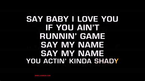 Say my name from the broadway musical beetlejuice.piano accompaniment in f major.say my name is a song from the new broadway musical beetlejuice which was. Say My Name Karaoke - Popup karaoke instrumentals 79.072 ...