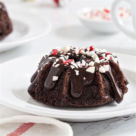 This chocolate bundt cake is so moist, delicious, and rich! Chocolate Peppermint Mini Bundt Cakes | Recipe (With ...