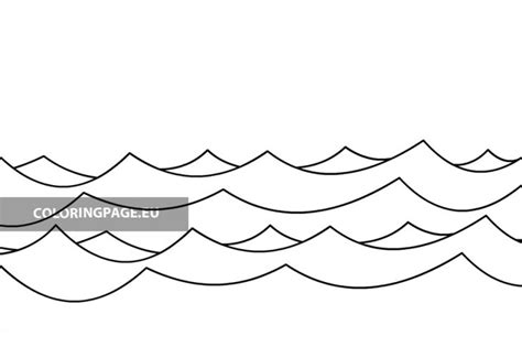 A wave is considered to be the motion of disturbance. Printable Sea waves template - Coloring Page