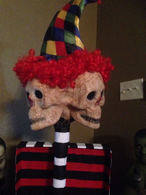 Cut the top off the yellow triangle. 2 headed skull clown for Carnevil ... New for upcoming ...