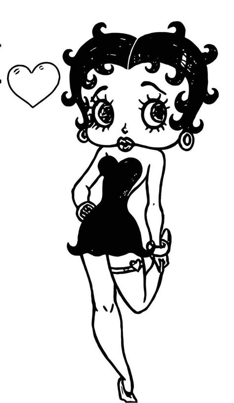 Betty boop coloring page | free printable coloring pages. Betty Boop We Coloring Page 389 | Coloring pages, Betty ...