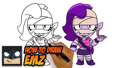 Our step by step drawing tutorials guide viewers through each and every line from start to finish. How To Draw EMZ | BRAWL STARS - YouTube in 2020 | Step by ...