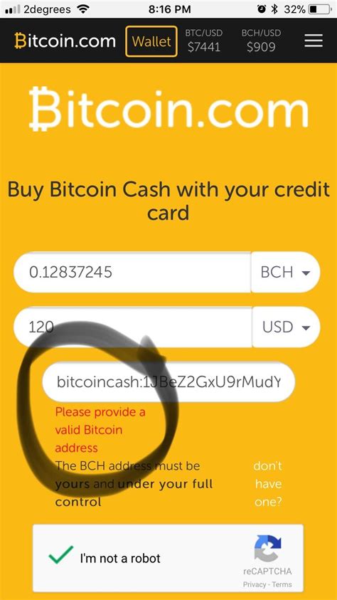 Speculations are going around in the cryptocurrency market that the price of the btc will increase again after the 2020. Bitcoin.com wallet address invalid for credit card ...