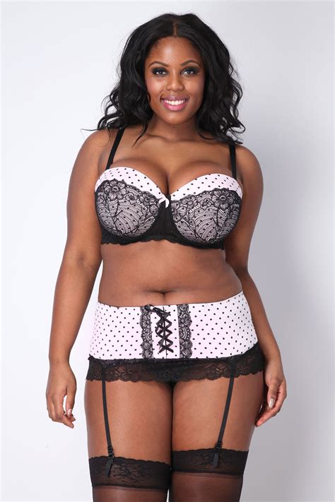 Busty german plumper with blonde hair is doing everything she can think of to please a man. Pink And Black Spot Suspender Thong With Lace Detail* plus ...