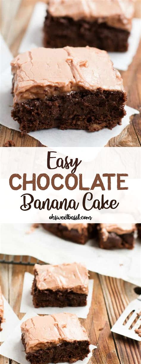 Obviously we're using cream cheese here because this is a cream cheese pound cake. Easy Chocolate Banana Cake | Recipe | Banana sheet cakes ...