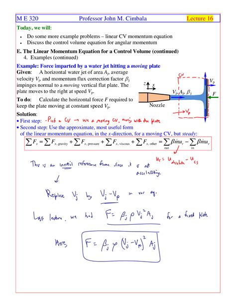 Formally, is a linear functional from a space (commonly taken as a schwartz space or the space of all smooth functions of compact support ) of test functions. Linear Momentum Equation - Fluid Flow - Handout - Docsity