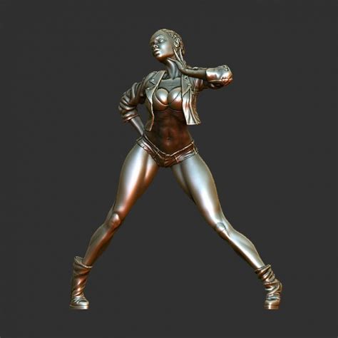 Blend 3ds dae fbx oth obj stl. Woman Statue - Sexy Pose - 3d model - .obj, .stl