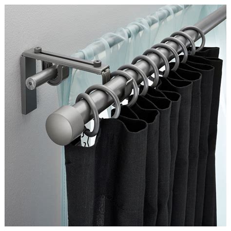 All parts are sold as separate articles in ikea stores. RÄCKA/HUGAD Double curtain rod set - IKEA Affordable rod ...