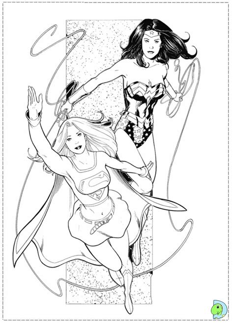 Now, these wonder woman coloring pages can be had for free but you must keep them for personal use only. Wonder Woman coloring page- DinoKids.org