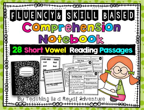 Preschool, kindergarten, first grade, second grade, special education, homeschool, and english language development for esl. Fluency and Skill Based Comprehension Notebook | Reading passages, Phonics reading passages ...
