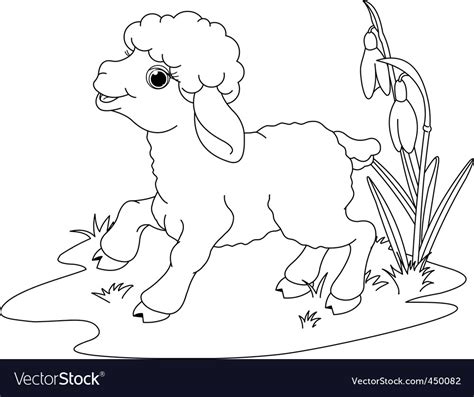 Most importantly, children should be allowed to express themselves. Easter lamb coloring page Royalty Free Vector Image