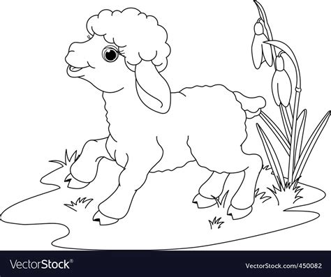 Maybe you would like to learn more about one of these? Easter lamb coloring page Royalty Free Vector Image