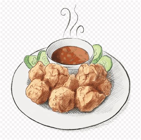 Pempek palembang adalah salah satu kuliner populer di indonesia. Chicken Nugget, Pakora, Meatball, Pempek, Gravy, Fritter ...